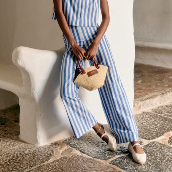Sezane Pants - ⛱️🌊Sezane FAUSTO TROUSERS Blue and White Striped Pants